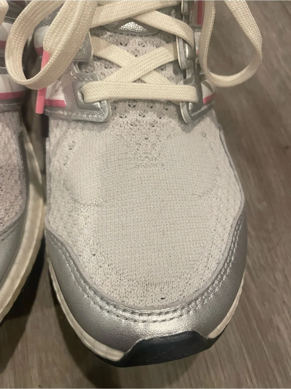 adidas Disney collaboration Silver and Pink Women's Athletic Sneakers